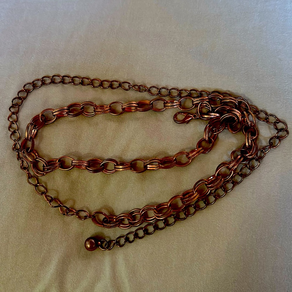 Chain belt copper toned